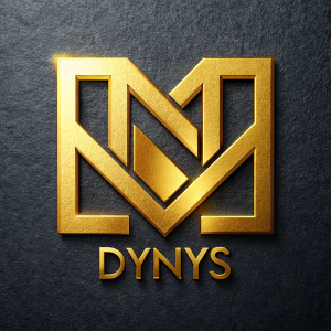Create a logo combining the letters DNYS in gold 







