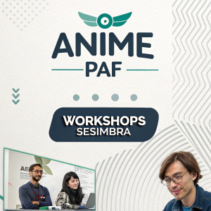Professional team roster for the ANIME PAF initiative, operating workshops in Sesimbra. Clean, modern design with clear, easy-to-read text. Contact info, including email, mobile, and fax, for each team member listed. Roles and responsibilities clearly defined.