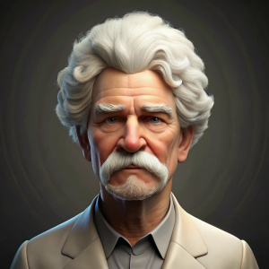 Mark twain Image in 3D