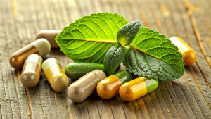 Natural vitamin pills. Alternative medicine