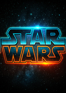 black bacground star wars font style