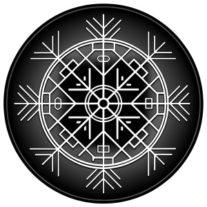 vegvisir runes pattern geometric symbols - perfect realistic art, high-definition, high-definition grey and black, white background 