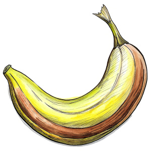 Banana Flat Isolated on White