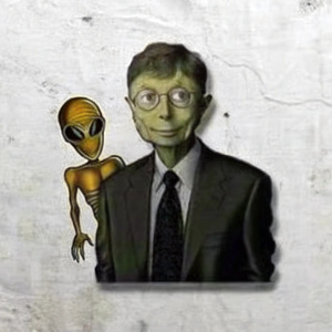 Bill Gates alien sticker