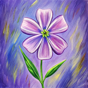 oil paint look stroke line Western Wallflower light Lavender