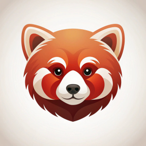 Minimalist logo of a just a face of red panda Simple and elegant design Clean lines, minimal details Original and different from other red panda logos Visually appealing and beautiful