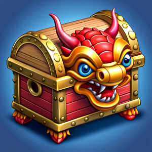 wooden dragon chest, Chinese New Year