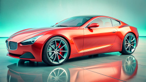 One supercar, new concept, Racing, side view, BMW 850 style