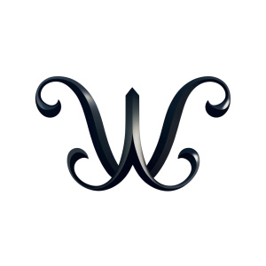 lowercase letter "W" white background  , 