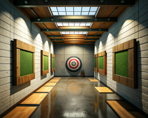 shooting range target on the wall