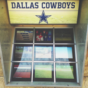 Homepage of the Dallas Cowboys official website. Grid layout showcasing team news, schedule, and game highlights. Breaking news ticker at the top.
