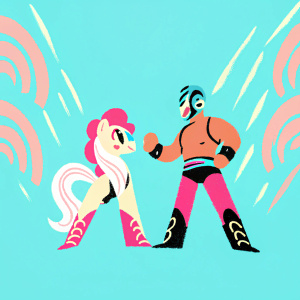 Digital art showcasing a merger of Rainbow Dash and Captain Falcon. Vibrant colors and dynamic energy in the background.
