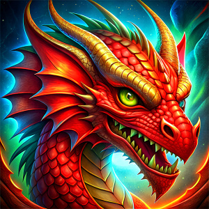 red dragon icon for videogame