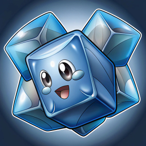 ice cubes anime style