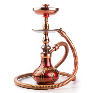 Luxury and expensive hookah shisha wasserpfeife on white background 

