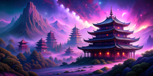 business of China and Russia, purple color, pink color