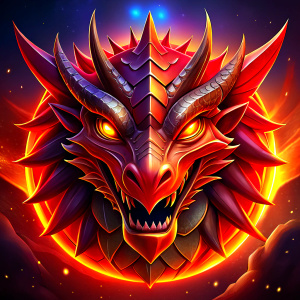 red dragon icon for videogame