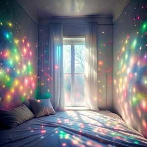 vintage real bedroom bed window curtain            phenomenon           
  The Bioluminescent  glitter phenomenon Intensive Amazing  light reflections 
