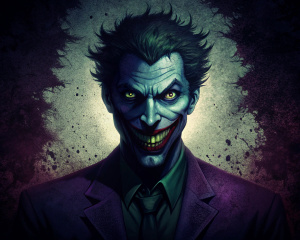 macabre joker shadow half face