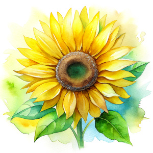 Sunflower yellow flat