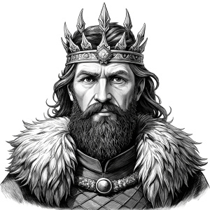 Nordic Surt - Ruler of Muspellsheim - perfect realistic art, high-definition grey and black, white background tattoo design