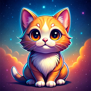 stickers, style cartoon,a cute cat,white border,high quality, colorful, Detailed illustration, awesome full color,