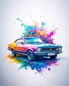 FORD MAVERICK,WHITE BACKGROUND