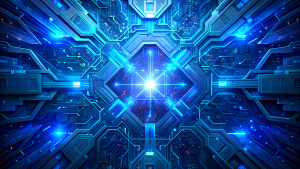 blue digital circuit  background