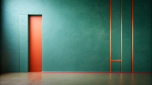Minimalist Wall, perfect lines, crude