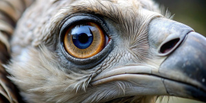 ultra Close up on Vulture eye
