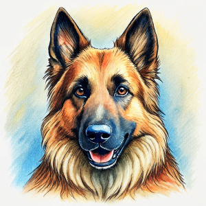 German Shepherd logo design 