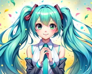 hatsune miku happy birthday card