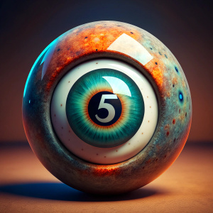 ultra realistic eye shaped billiard ball number5