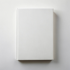 mockup  blue book on white background, straight position