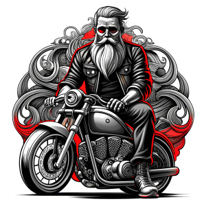 motorcycle biker tattoo design - perfect realistic art - high-definition - grey and black - white background 