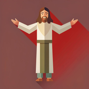 Russian Jesus Christ Superstar.

Flat design. Vector. Minimalistic.
