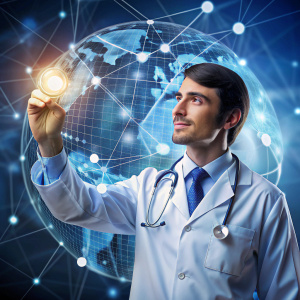 Science of medical, Doctor holding stethoscope and touching on global medical healthcare network connection on modern futuristic hospital background,

 Medicine, Innovation and technology of medical.

medical, technology, doctor, background, innovation, health, futuristic, care, analysis, treatment, clinic, science, tech, heart, professional, specialist, concept, icon, information, research, dna, connection, network, modern, hospital, stethoscope, healthy, online, chart, digital, blue, data, com