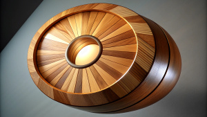 wooden bathroom light