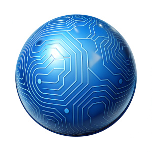 global blue circuit board  background