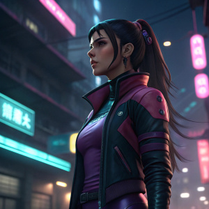 Juri, from Street Fighter, in a detailed 3D animation scene.