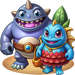 The townspeople got used to the monster and treated him as a friend. The monster became the protector of the town and helped Aqua against the dangers in the sea. Aqua gained a new friend while protecting the townspeople by preventing the dangers in the sea.