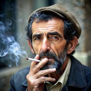 Español fumando 
