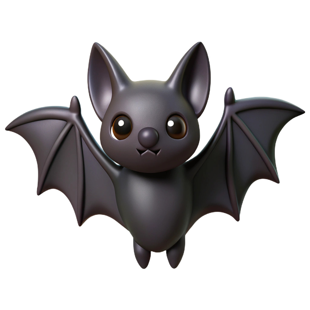 Black color flying bat - Recraft