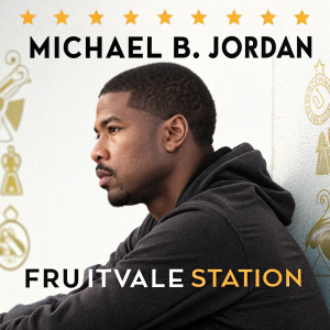 Michael B. Jordan in a contemplative pose on the Fruitvale Station DVD cover. Nominated for numerous awards, including an Oscar.