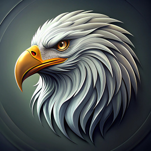 Logo design, Eagle Barber Shop, flat, 2D, white background, minimal style, vector, abstract, asymmetrical - no one - no text