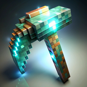 pickaxe from minecraft transparent background