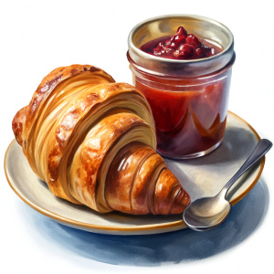 croissant with jam