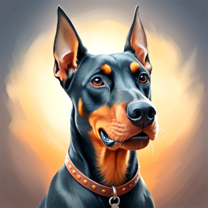 Doberman dog Personality: stable, friendly, strong