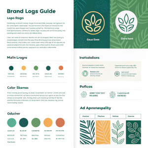Biobay's branding guide. PDF document detailing logo usage, color schemes, and appropriate backgrounds for various media platforms.