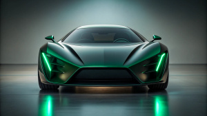 One supercar, new concept, Racing, Rearview, dark style